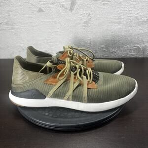 Olukai Mio Li Mens Size 11.5 Hunter Green Lava Rock Lace Up Casual Sneakers